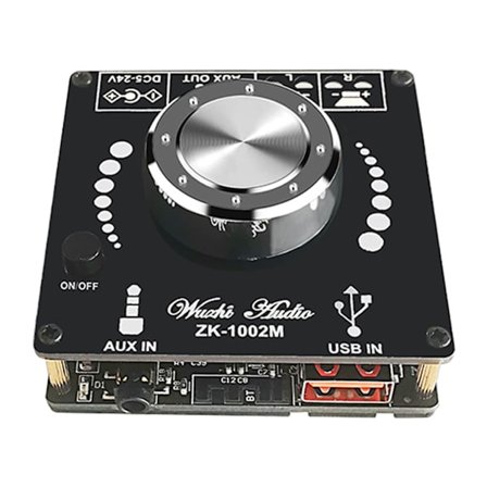 ZK-1002M 100W+100W Bluetooth-yhteensopiva 5.0 Audio Vahvistinlevy Stereo AMP Vahvistin Kotiteatteri AUX USB