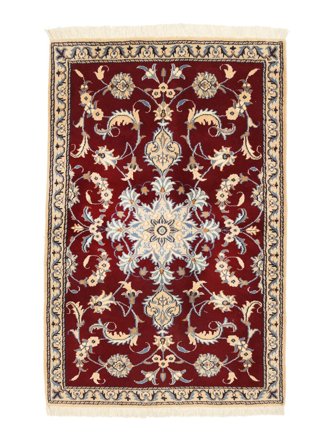 Orientalischer Nain Teppich 86X136 Braun/Schwarz Wolle, Persien