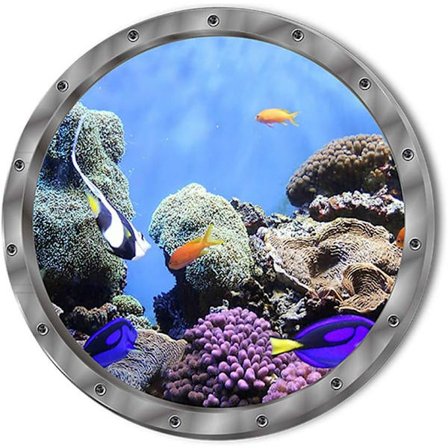 Undervandsverden Vægklistermærker Ocean Vægklistermærker Hav Vægkunst Klistermærker Fisk Tapet til Stue Soveværelse Børneværelse Kontor, Lille Fisk 29