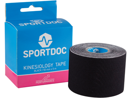 Sportdoc Kinesiology Tape, 50 mm x 5 m, sort, 1 stk.