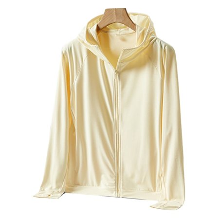 Dam solskyddsjacka Snabbtorkande vävning Hantverk Ventilera Dam solskyddsjacka för utomhuslöpning Vandring Gul XL