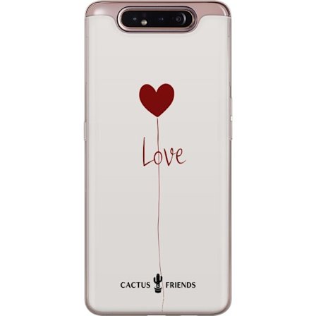 Yhteensopiva Puhelinkuori Samsung Samsung Galaxy A80 Cactus and Friends - Love Balloon Minimal