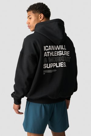 ICANIWILL - Everyday Relaxed Hoodie Print Black - Heren - sportkleding van ICIW