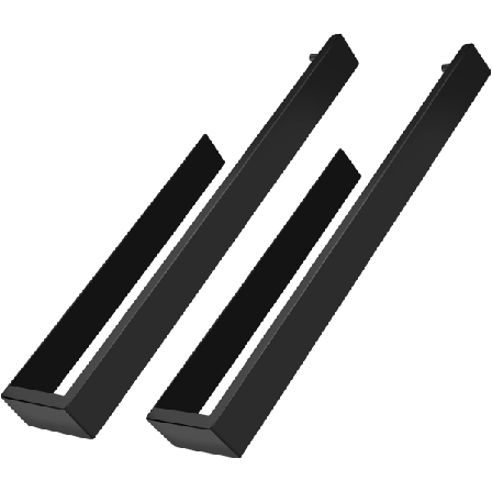 Matt Svart Håndkleholder uten Boring, 304 Rustfritt Stål Bad T