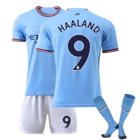 Barnfotbollssatser Fotboll Kort tröja Strumpa passar Sportshorts #num9-2223 manchester city 24(8-9 years)