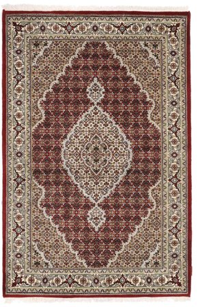 Handgeknoopt Tabriz Royal Vloerkleed 123X185 Bruin/Beige