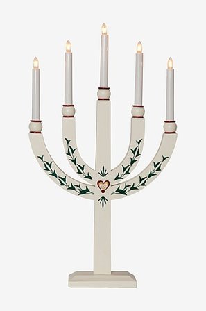Jotex - Elias Tradition 61 Cm Hvid - Lysestage - Køb Adventslysestager hos Jotex