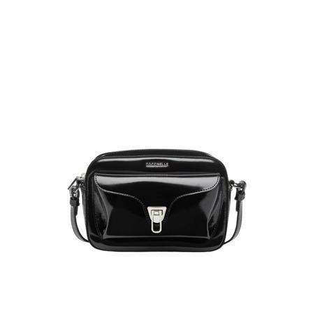 Coccinelle Beat Shiny Calf Tas , Zwart , Dames , Maat: ONE Size Schoudertassen