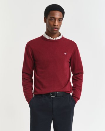 GANT Herren Superfine Lambswool Rundhalspullover (S)