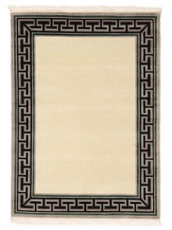 Håndknyttet Kina 90 Line Teppe 165X230 Oransje/Svart