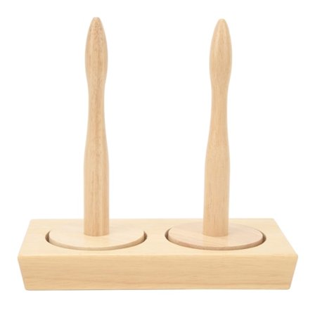 Dobbelt garnkugleholder spindler træ syning hækling værktøj spinning garn trådholder dispenser til strikning