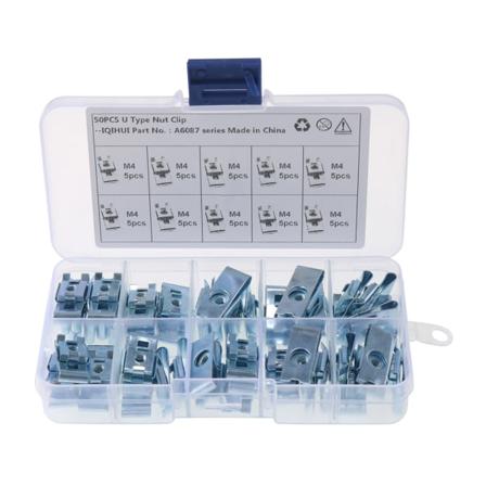 U Møtrik Hastighed Fastgørelse Gevind Panel Fastener Metal Clip Indvendigt Trim Panel M4 M5 M6