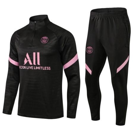 Paris, Atletico Madrid, Inter Milan, Liverpool, Marseille Brasilien Långärmad Tröja, Vuxen och Barns Träningsdräkt, Fotbollströja Set Svart S