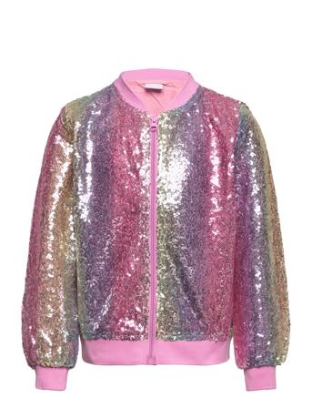 Jacket Bomber Rainbow Sequince Pink Lindex