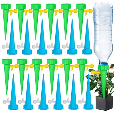 24 stycken automatisk droppbevattning, automatisk bevattning av växter med långsam frisättningskontrollventil,