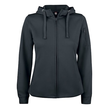 Clique Dam/Dam Basic Active Hoodie med Full Dragkedja L Svart