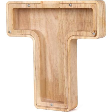 Personoitu puinen säästöpossu, täydellinen uniikki lahja, koriste, muisto tai säästöpossu (T, 7*2,8*18cm),