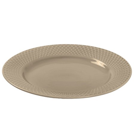 Lyngby porcelæn Rhombe Earth frokosttallerken 23 cm, clay