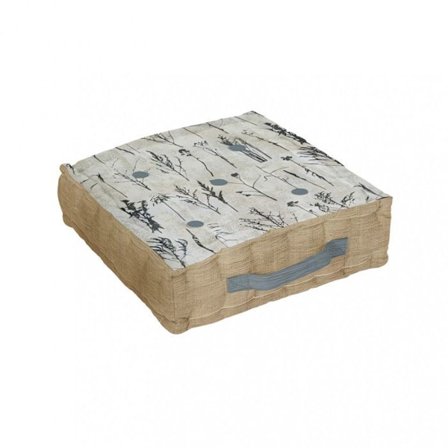 Golvkudde i ren bomull 40x40x8 cm Amber, av Soleil d'Ocre