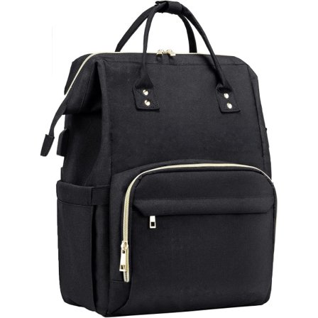 Svart laptop-ryggsekk for kvinner