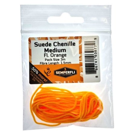 Semperfli Suede Chenille 1.5mm Medium - Fl Orange