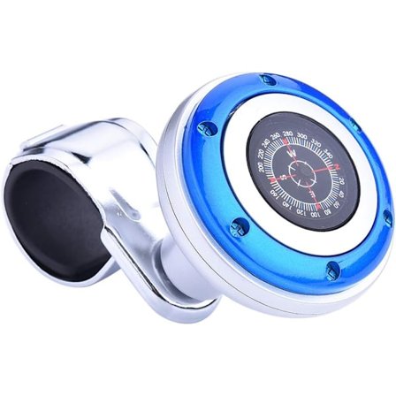 (Blå) Bilratt Spinner Knagg, Bilratt Booster Håndtak Ball med Kompass, Ratthåndtak Unive