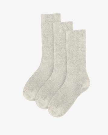 Organic Active Sock - Ivory White (3-Pack) - Female