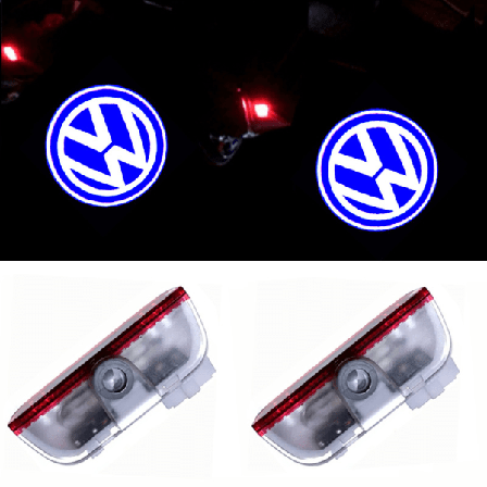 2x Led-lys kompatibel med Volkswagen dørlogo-projektorer