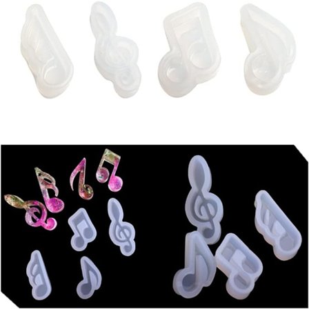 4 stk. Musiknote Silikone Forme Unikke Silikone Forme Musik
