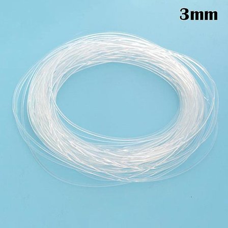Lång 1m Pmma Sido Glow Optisk Fiberkabel 1,5mm/2mm/3mm Diameter För Bil Led-Ljus Ljus(3mm)
