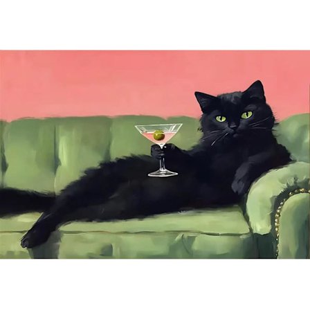 5D Diamantmaleri Sæt med Dyr Kat til Voksne, Diamantmaleri Sæt med Sjov Sort Kat, DIY Fuld Rund Bore Diamant Kunst Håndværk til Voksne til Bolig 