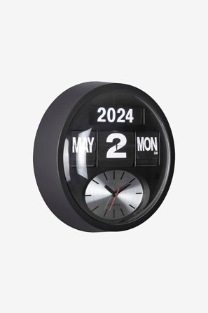 Karlsson - Veggklokke Round Flip - Svart - Veggklokker & bordklokker - Fra Homeroom