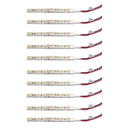 10 stk. 10 cm Vandtætte Blå 5050 LED Strip Lys DC 12V Campingvogn Båd Bil