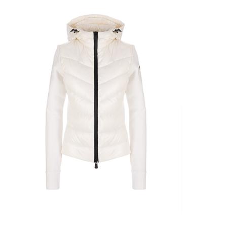 Moncler, Down Jackets Wit, Dames, Maat:L,polyester