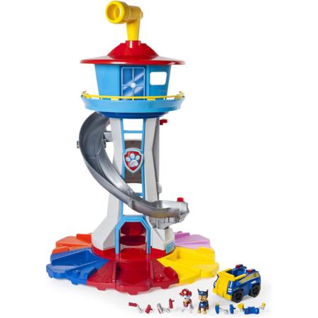 PAW Patrol - Vetopalautuva auto Pyörivä valvontatorni Päämaja valoilla ja äänillä