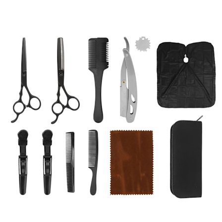 Hårklippningssax Kit Clip Clipper Hållare Kam Rostfritt Stål Frisörsax Set för Barber Shop
