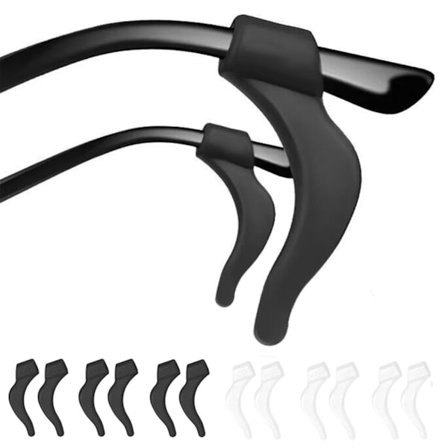 Øreklemmer for briller, anti-skli ørevarmer for briller, silikon ørekroker for solbriller