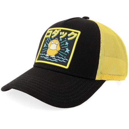 Difuzed - Svart trucker Keps - Pokémon Psyduck Black/Yellow A-frame Trucker @ Hatstore