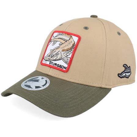 Skillfish - Sturgeon Box Khaki/Olive Adjustable Adjustable Beige Cap - @ Hatstore