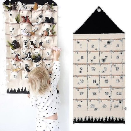 24 Lommer Julekalender Nedtelling Hengende Julegave
