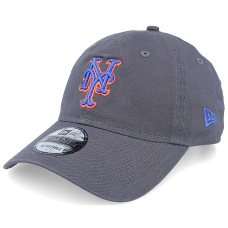 New Era - MLB Harmaa unconstructed Lippis - New York Mets MLB Core Classic 9TWENTY Grey Dad Cap @ Hatstore