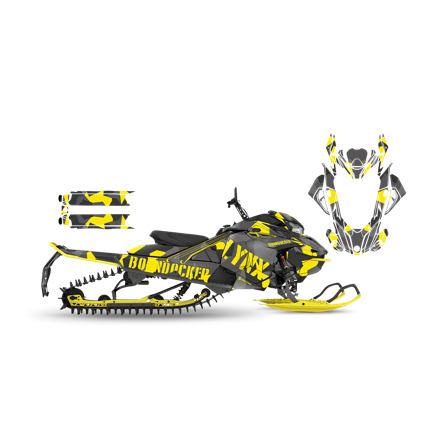 Dekalkit SweTown Army-Style-Gul - Lynx Boondocker RE 3700 850 E-Tec 2018-2020