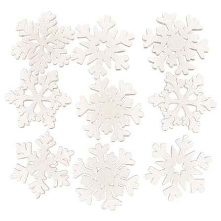 10 stk Hvite Snøflak Håndverk Snøflak Ornament Håndlaget DIY Trejulepynt
