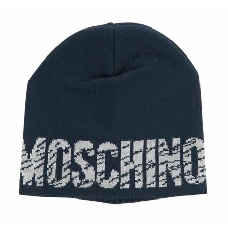 Moschino, Beanies Blauw, Heren, Maat:ONE Size