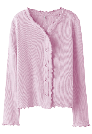 Name It NKFBACDO LS SLIM SHORT TOP Skjortor & blusar Dam Rosa 116