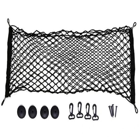 Bagasjenett til bil, fleksibelt bagasjenett, sikkerhetsnett med 4 kroker