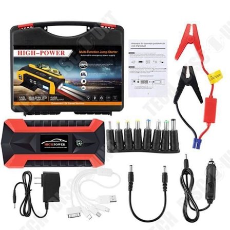 TD Starter 89800 mAh 12 V LCD 4 USB Pack Booster Bil Batteri Oplader Power Bank Vandtæt Høj Modstand/ Genopladelig