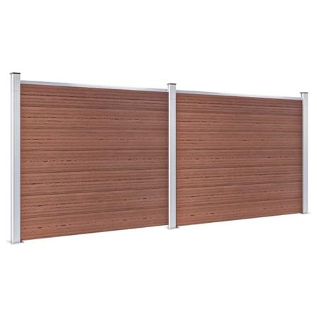 Vidaxl Staketpaneler Wpc 353x146 Cm Brun Brun
