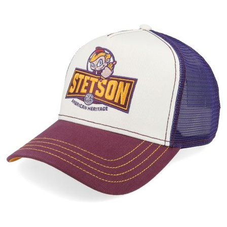 Stetson - Vit trucker Keps - Hotdog Purple/White A-Frame Trucker @ Hatstore
