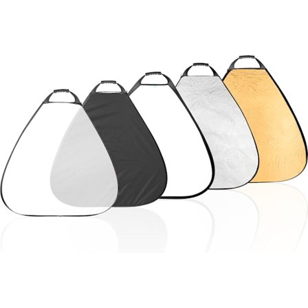 5 i 1 Reflektor med handtag och bärväska - Vit, Svart, Guld, Silver